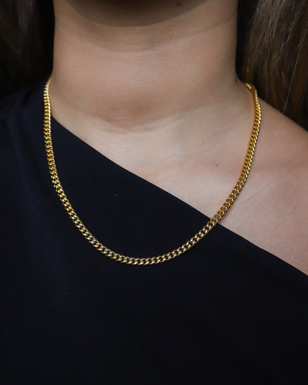 CLEAN CUBANA CHAIN. - 4MM GOLD