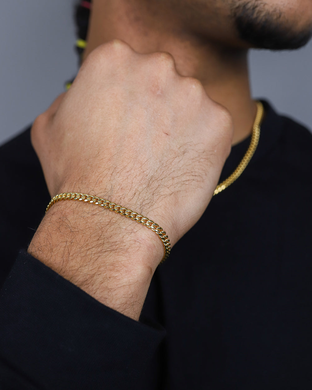CLEAN CUBANA BRACELET. - 4MM GOLD