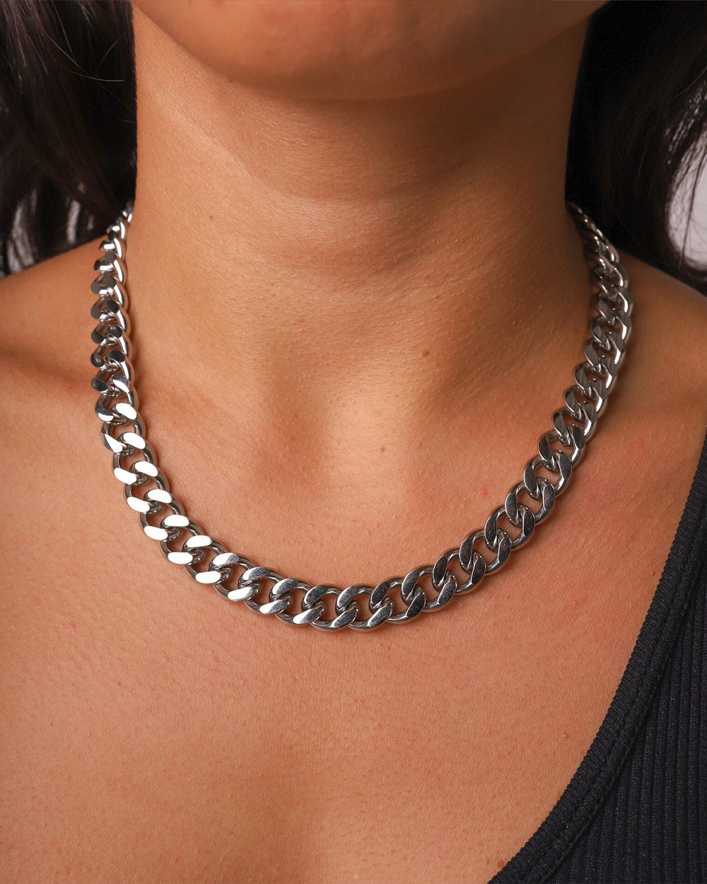 CLEAN CUBANA CHAIN. - 12MM