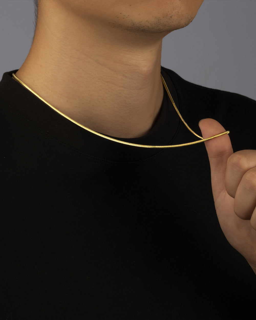 CLEAN SNAKE CHAIN. - 2MM GOLD