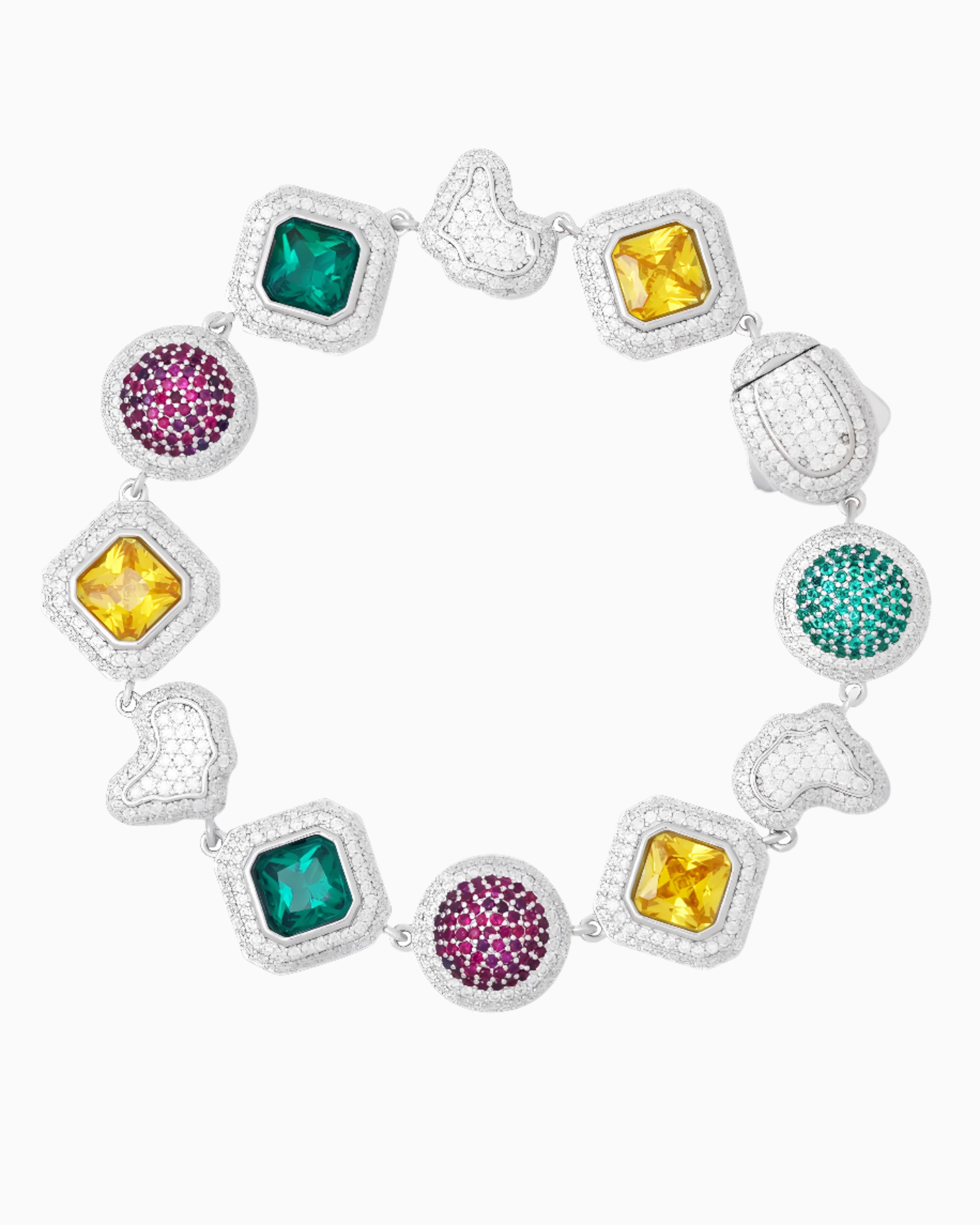 MOISSANITE MULTI GEMSTONE BRACELET.