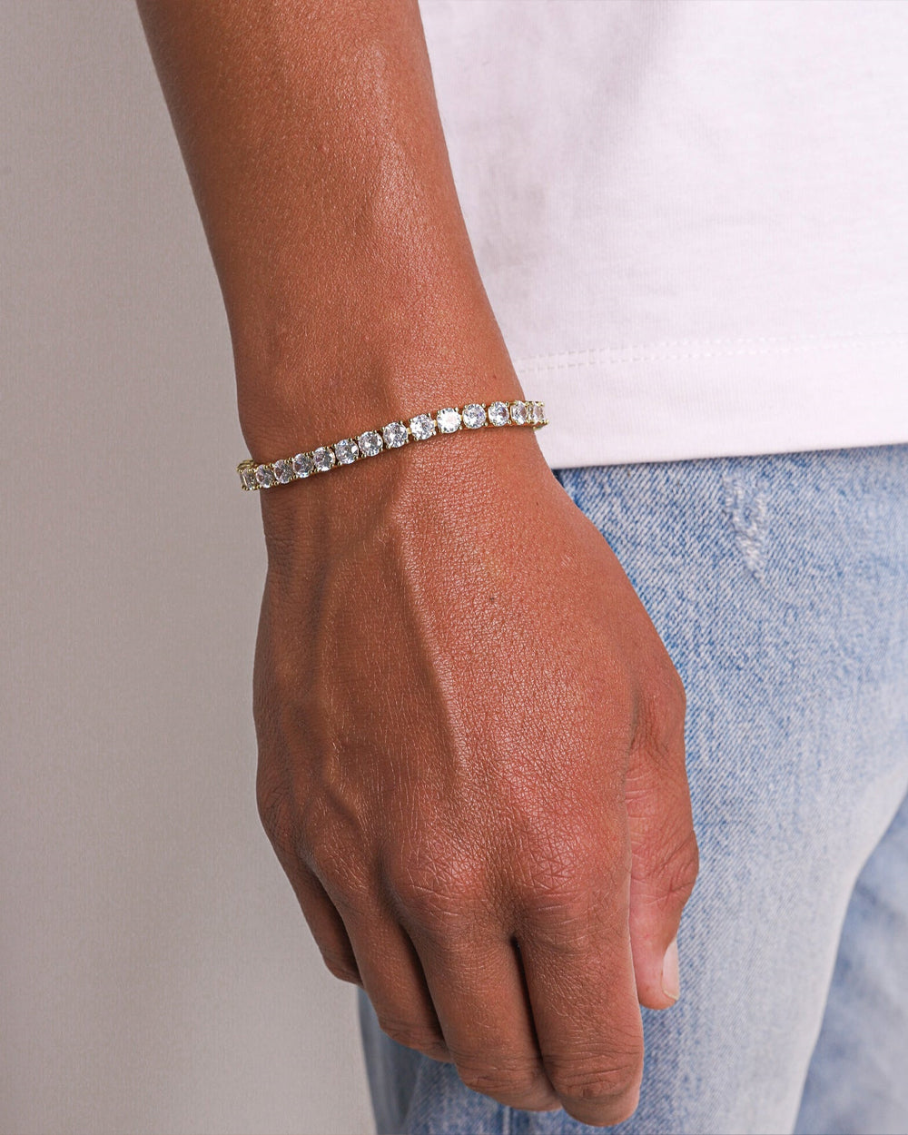 TENNISBOY BRACELET. - 5MM GOLD