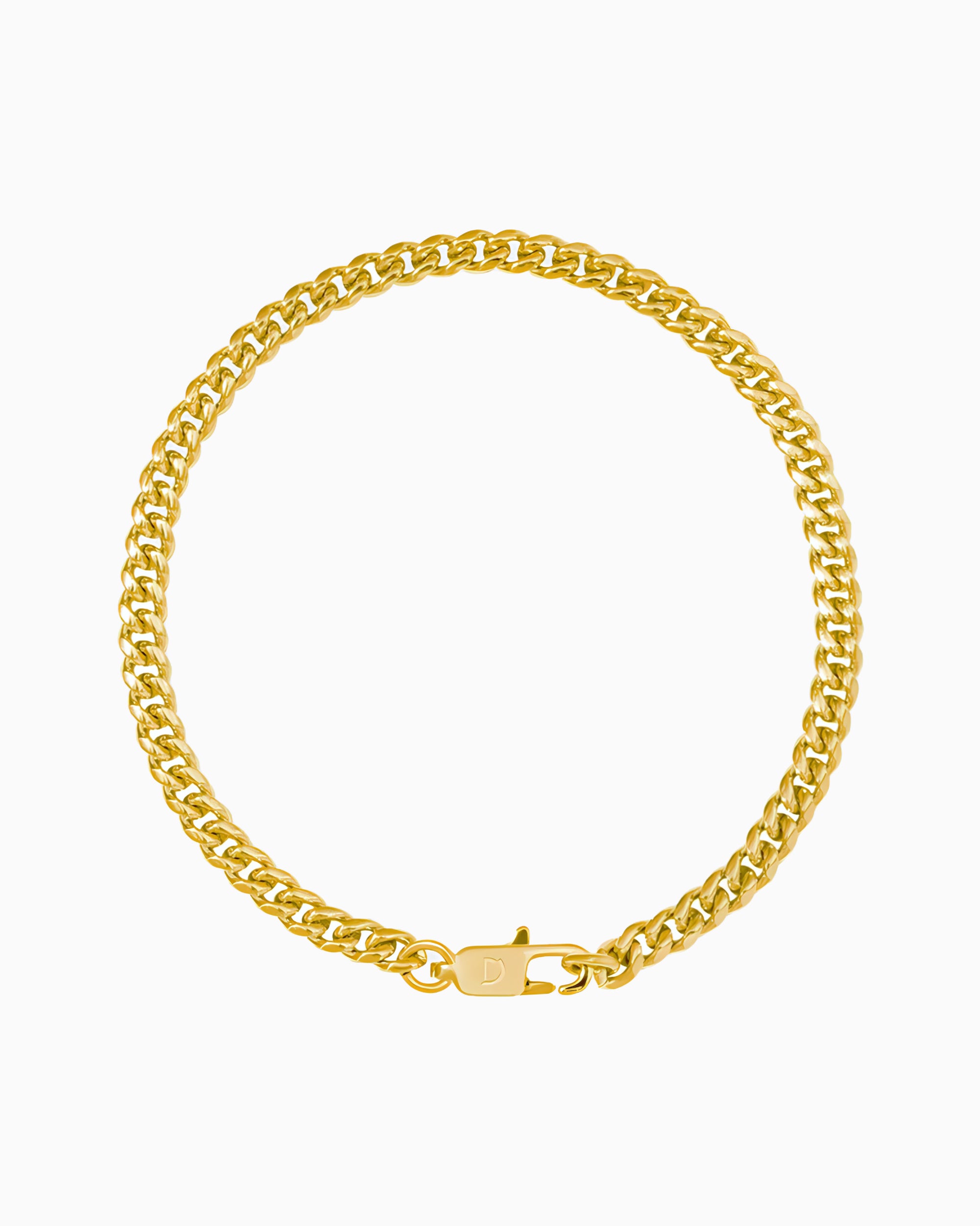 CLEAN CUBANA BRACELET. - 4MM GOLD