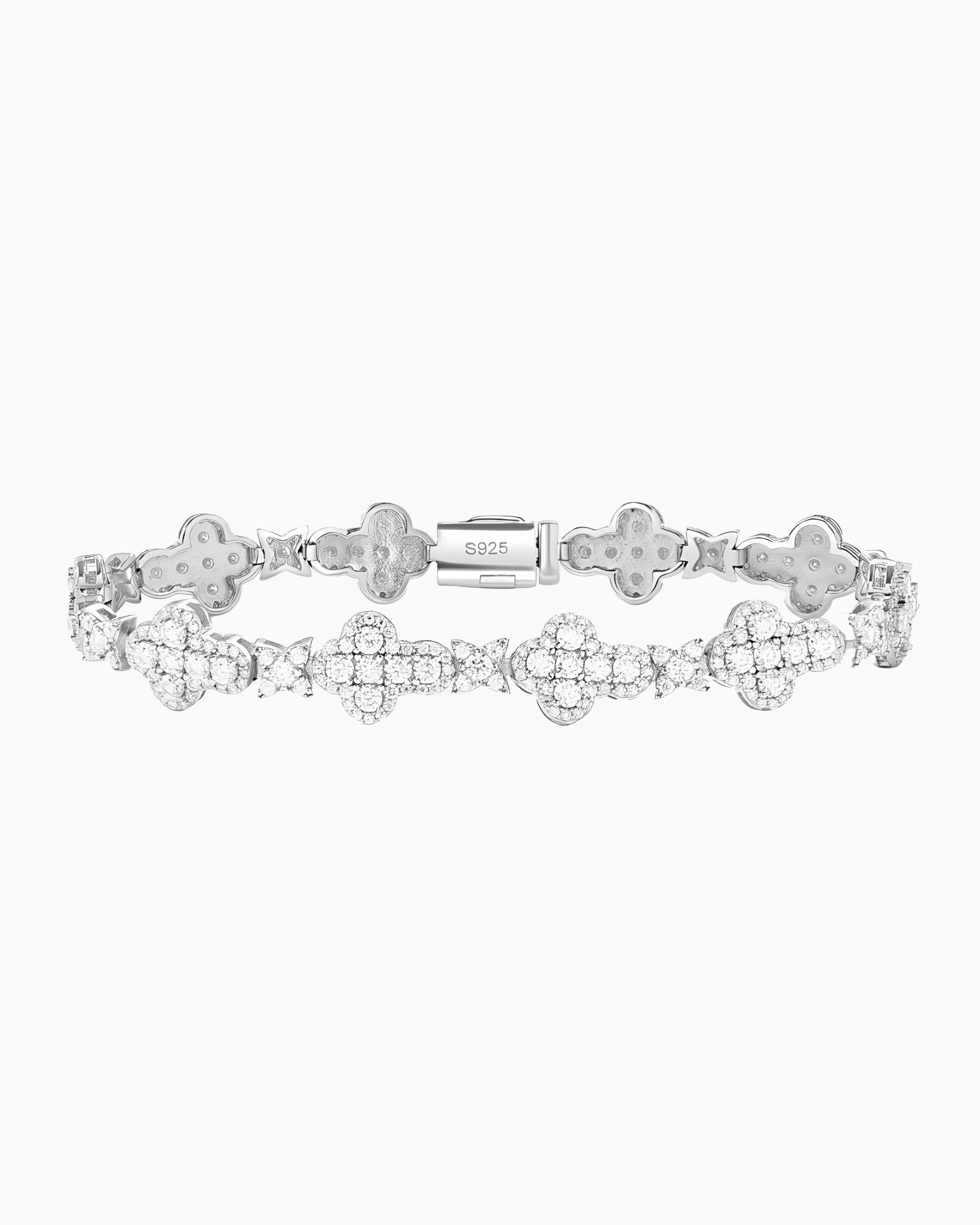 MOISSANITE CROSS STARS BRACELET.