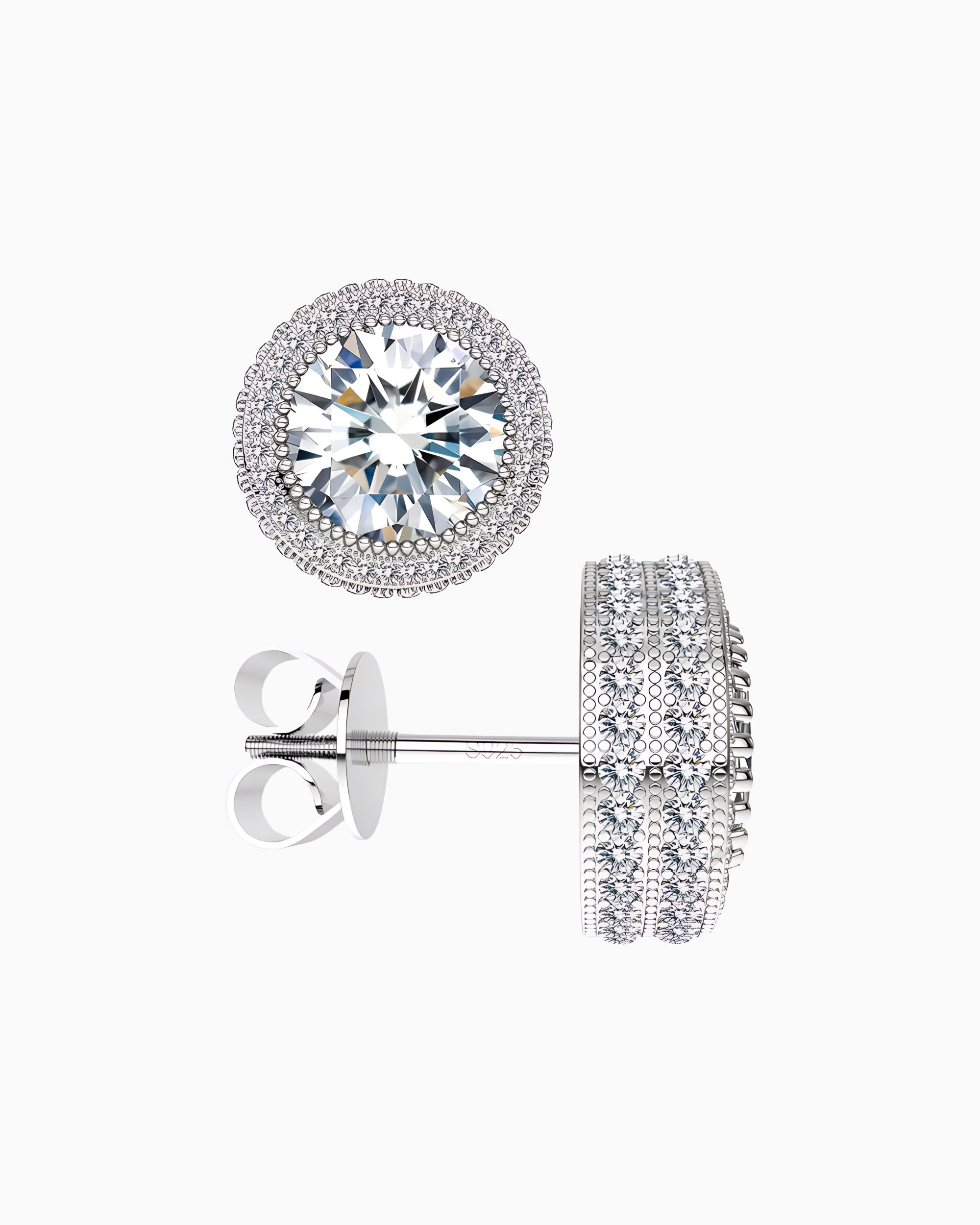 MOISSANITE POPPIN STUDS.