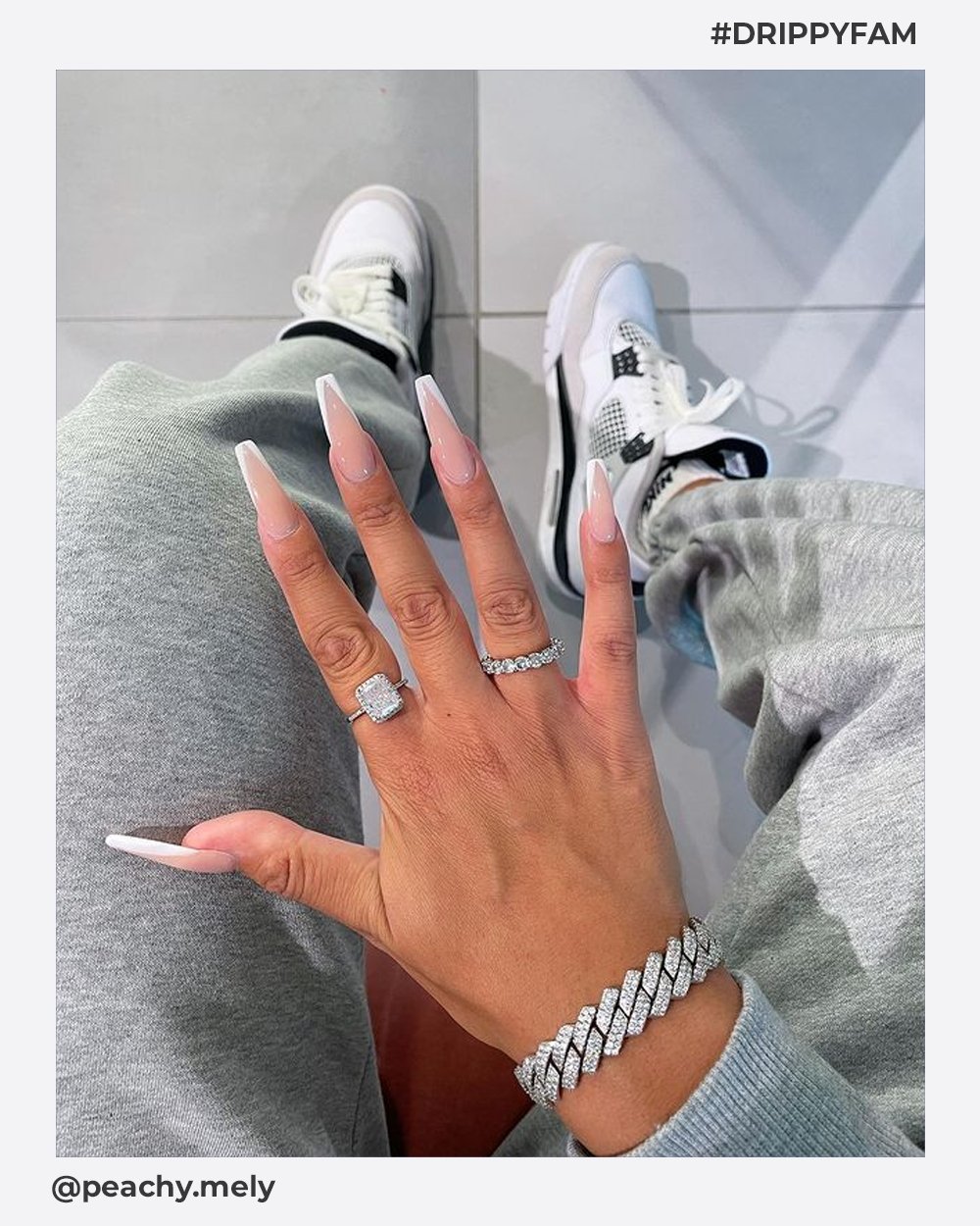 PRONG. - 13MM WHITE GOLD - Drippy Amsterdam