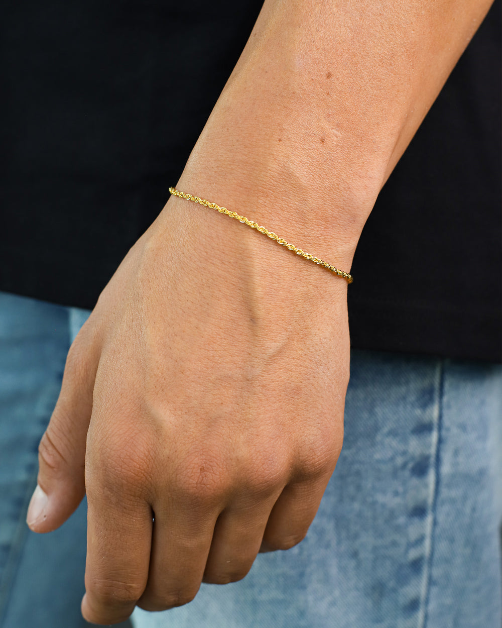 CLEAN ROPE BRACELET. - 2MM GOLD