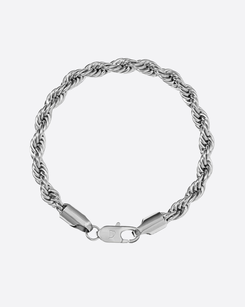 CLEAN ROPE BRACELET. - 6MM WHITE GOLD